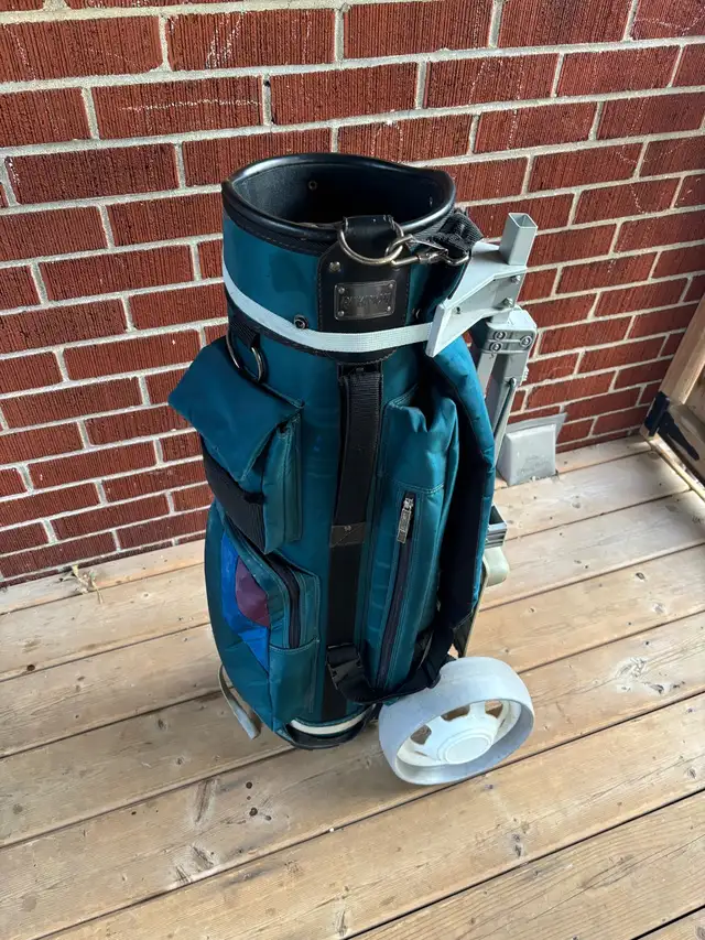 Rampion Bag W/ Shoulder Straps & Golf Cart Caddie On Wheels