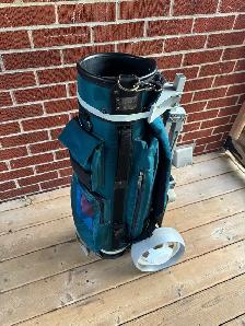 Rampion Bag W/ Shoulder Straps & Golf Cart Caddie On Wheels
