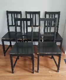 4 CHAISES IKEA PINNTORP (  1 GRATUITE)