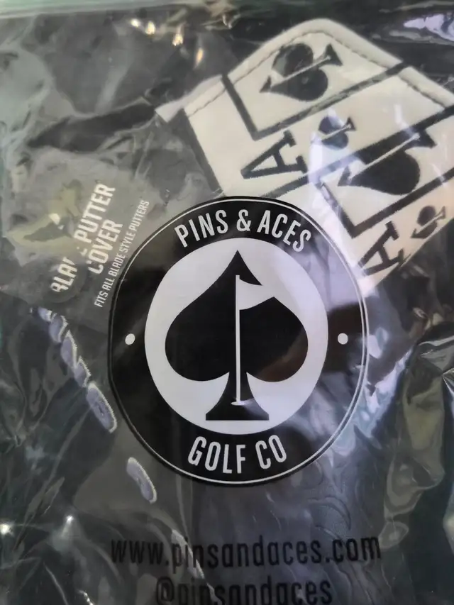 Brand new in the bag pins and aces blade putter cover for sale!