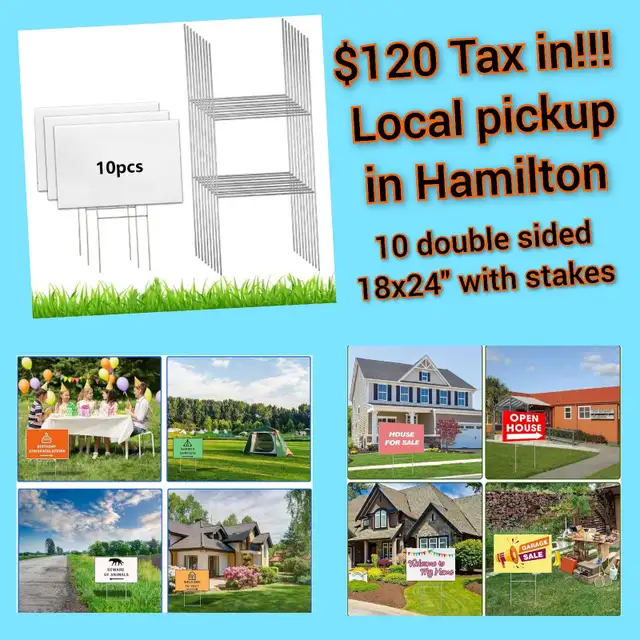 Ten 18'×24' double Sided Yard Signs