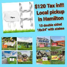 Ten 18'×24' double Sided Yard Signs