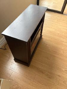 Free delivery used Dark Wood Electric Fireplace Media Console - Photo 4