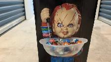 Halloween Chucky greeter candy bowl