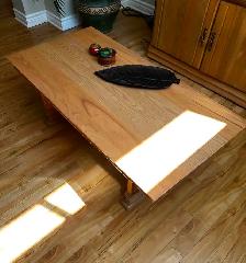 Solid Birch Wood Coffee Table - Photo 3
