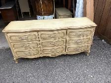 Free delivery used French Provincial Dresser - 9 Drawer
