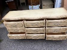 Free delivery used French Provincial Dresser - 9 Drawer - Photo 8