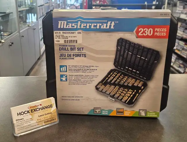 Mastercraft 230 Piece Titanium-Coated Drill Bit Set