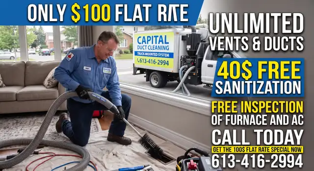 NO Hidden Fees! $100 FLAT RATE Complete Duct Cleaning Package