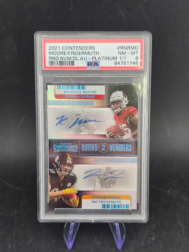 Freiermuth/Moore 2021 Panini contenders Round 2 PSA Graded 8