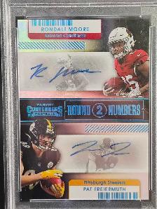 Freiermuth/Moore 2021 Panini contenders Round 2 PSA Graded 8 - Photo 2