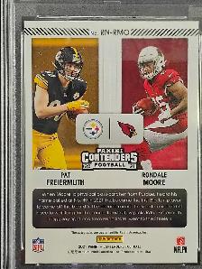Freiermuth/Moore 2021 Panini contenders Round 2 PSA Graded 8 - Photo 5