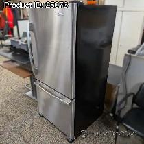 Whirlpool 18.5 cu. ft. Stainless Steel Fridge w/ Bottom Freezer