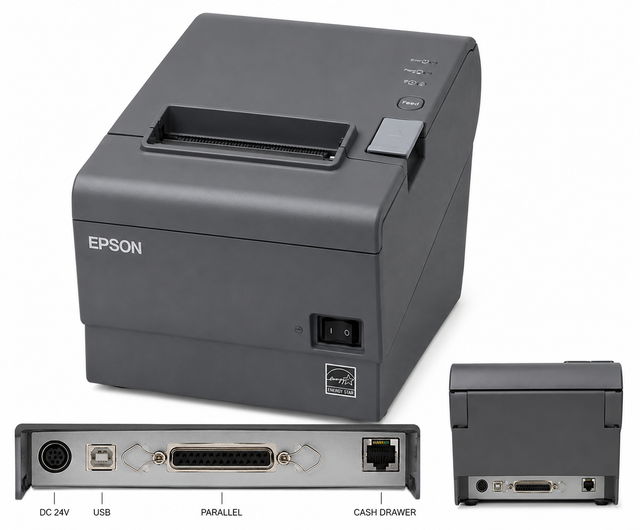 Used Epson TM-T88V Grey USB Parallel Thermal Receipt Printer