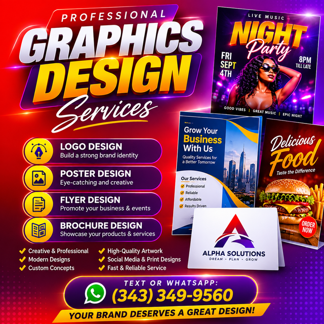 GRAPHICS DESIGN, LOGO DESIGN, POSTER, FLYER, BROCHURE DESIGN