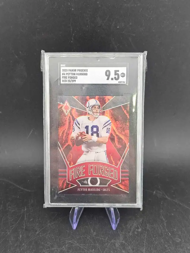 Peyton Manning Colts Panini Fire Forged Phoenix 2020 SGC Graded