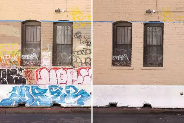 Paint Strippin Brick & Concrete Exterior Surface