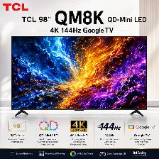 TCL 98' QM8K QD-Mini LED 4K 144Hz Google TV
