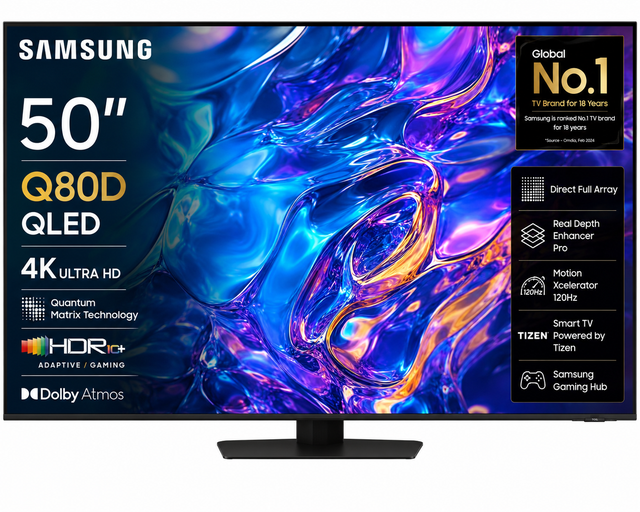 Samsung 50' Q80D QLED 4K Smart TV QN50Q80D