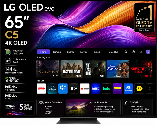 LG 65' C5 OLED evo 4K 144Hz OLED65C5YUA