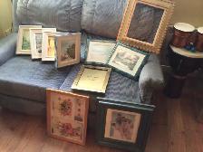 Lot de 10 cadres / peintures / toiles