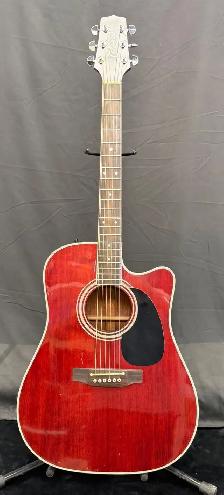 1994 Takamine FP325SRCA Trans Red MIJ Acoustic-Electric Guitar - Photo 2