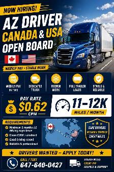 Hiring Az Driver For USA