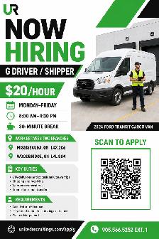 Hiring G Drivers - Start ASAP