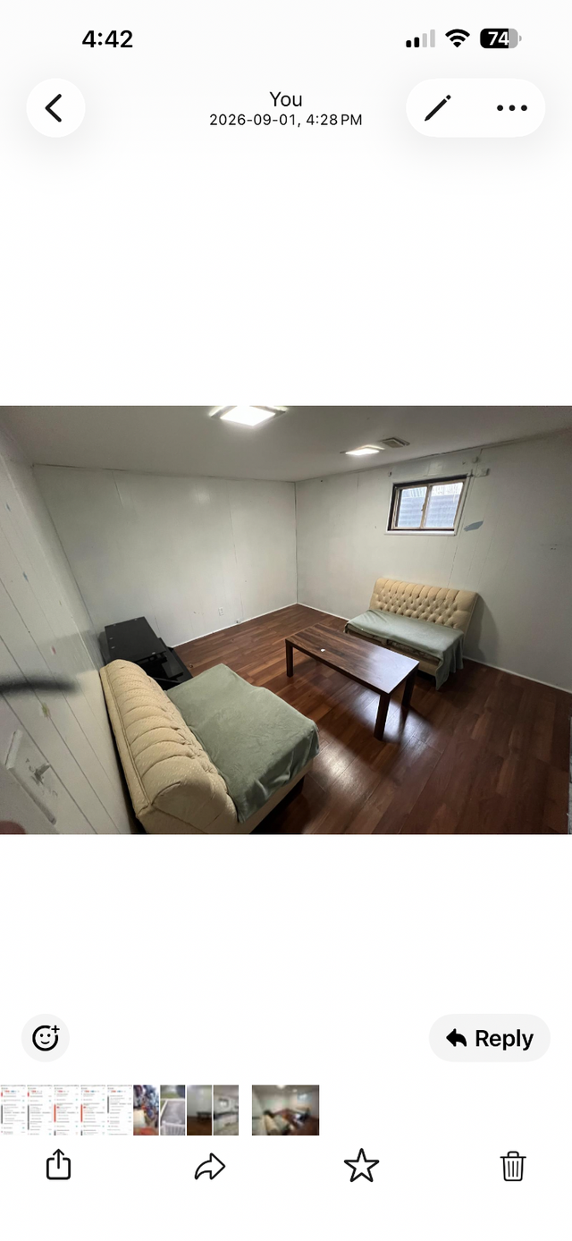 2 Bedroom basement  available for rent from Sep 1st  in Malton