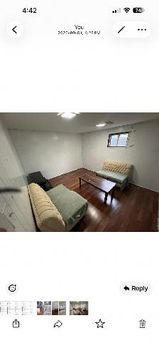 2 Bedroom basement  available for rent from Sep 1st  in Malton