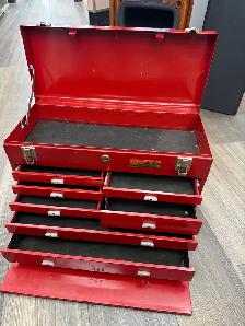 Beach Machinst Toolbox Red Metal - Photo 3