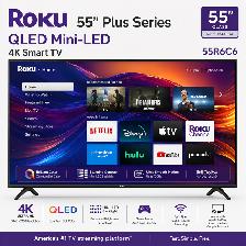 Roku 55' Plus Series QLED Mini-LED 4K Smart TV 55R6C6
