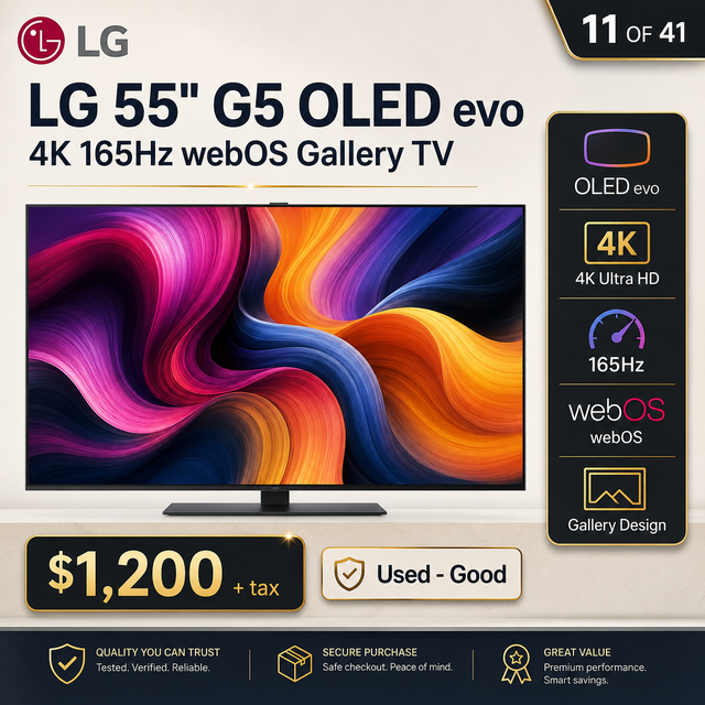 LG 55' G5 OLED evo 4K 165Hz webOS Gallery TV