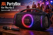 JBL PartyBox On-The-Go 2 Speaker with Wireless Mic