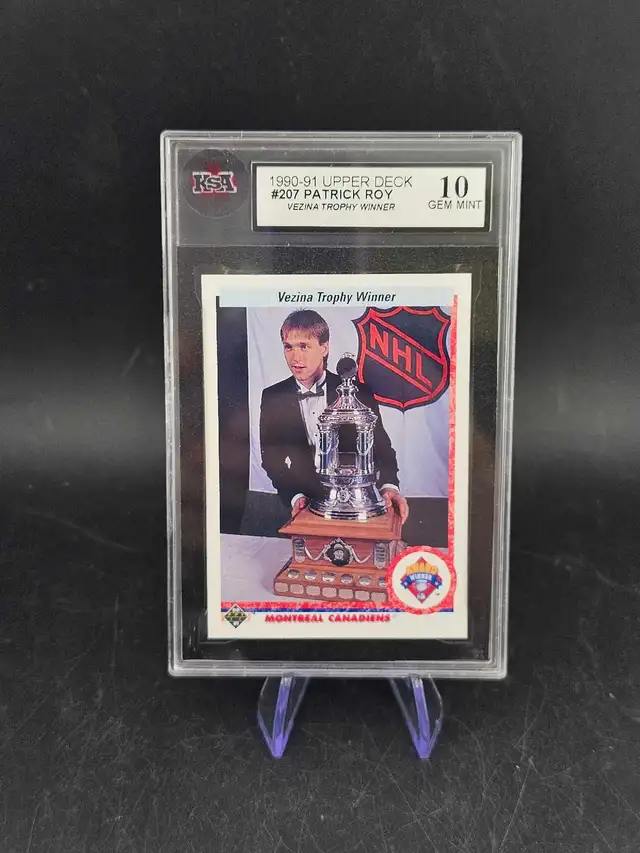 Patrick Roy 1990-91 Upperdeck Vezina Trophy Winner KSA Graded 10