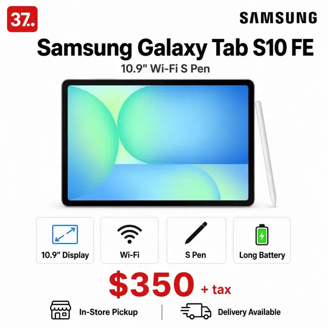 Samsung Galaxy Tab S10 FE 10.9' Wi-Fi S Pen