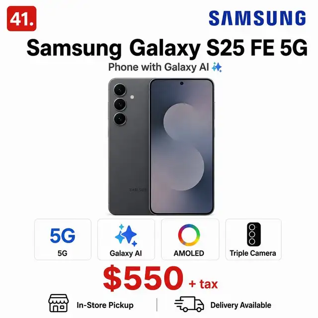 Samsung Galaxy S25 FE 5G Phone with Galaxy AI