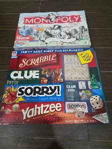 Board Game Bundle – Monopoly & Family Game Night 5-in-1 Set