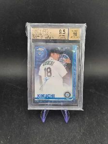 Yusei Kikuchi Topps Chrome Rookie Autograph Beckett Grade 9.5/10