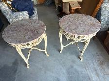 Free delivery used Pair of Vintage French Style Marble Top