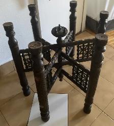 hand carved real wood stand table / support table en vrai bois