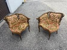 Free delivery used Vintage Ornate Accent Chairs (Set of 2)