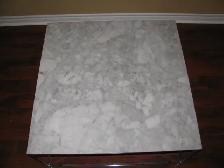 Structube Leandro Square Marble Coffee Table with Chrome Base - Photo 2
