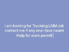 I am looking for Trucking LMIA