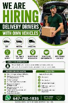 DELIVERY OWNER-OPERATORS WANTED – Full-Time & Part-Time