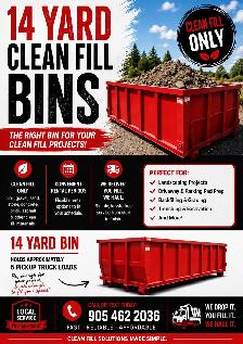 14 yard clean fill disposal bins