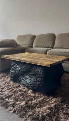 Table basse artisanale unique - Pierre sculptée - Montréal - Photo 3