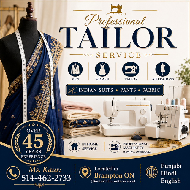 PROFESSIONAL TAILOR , ALTERATION SERVICE - WOMEN, MEN, FABRIC
