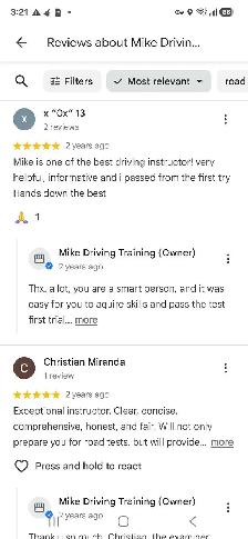 MIKE DRIVING TRAINING- CERTIFIED PRIVATE DRIVING INSTRUCTOR - Photo 2