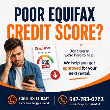 EQUIFAX CREDIT SCORE HELP. LOW INCOME? RENTAL DENIED? WE FIX IT!